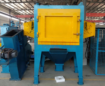 分享一臺用于研磨丸生產(chǎn)的拋丸設備